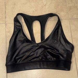 Carbon38 Shiny Black Sports Bra